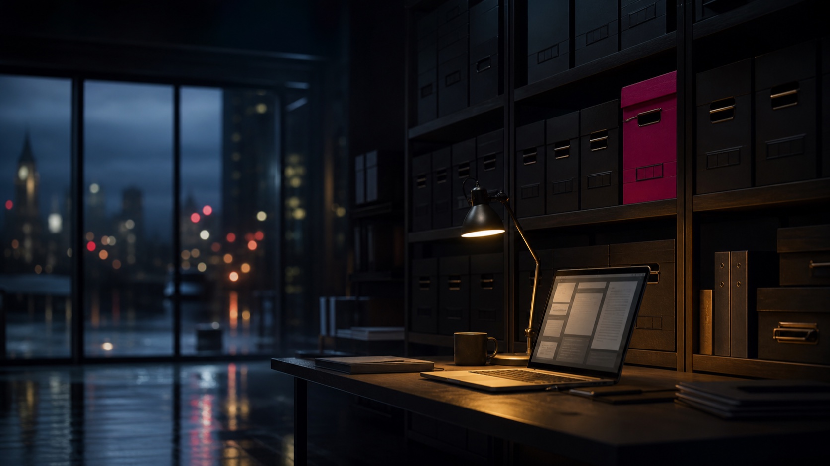 A buyer intelligence brief open on screen, connecting a company signal to the person who carries it.